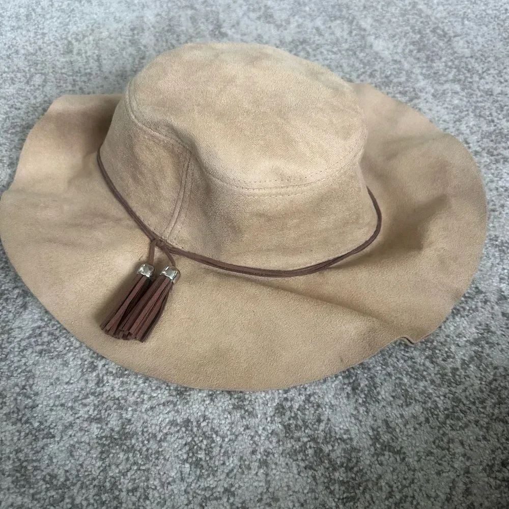Emporio Enzo Hippie Shop Suede Floppy Hat O/S